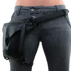 Steampunk - gothic - waist & leg leather bagBags