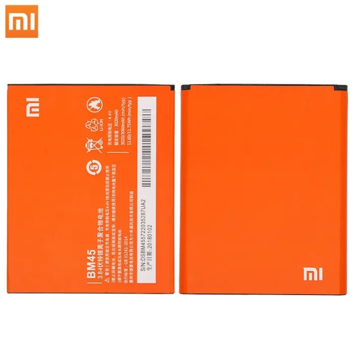 Alkuperäinen BM45 3020mAh -akku Xiaomi Redmi Note 2 Hongmi Note 2:lle