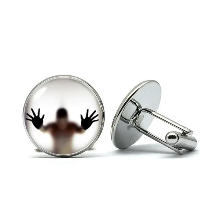 Captured glass ghost - cufflinks