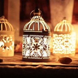 Lanterna marroquina - suporte de vela de suspensão vintage
