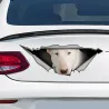 White Bull Terrier - vinyyliauton tarra Vedenpitävä - 13 * 4,9 cm