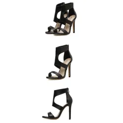 Elegant high heels - pumps with zipperHigh heels