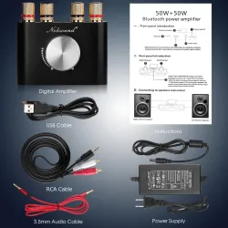 Mini Bluetooth 5.0 digitale versterker - 50W + 50WVersterkers