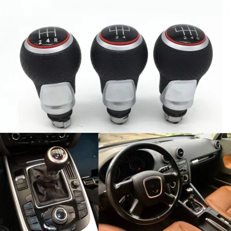 Perillas de cambio de marcha12mm 5/6 velocidad - cambio de marcha para Audi A4 B7 B8 A6 S4 8K A5 8T Q5 8R S Line Ibiza 6J Sea...