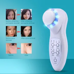 Piel7 colores LED - foton ultrasónico lifting de la cara - limpiador - arrugas removedor - masajeador de belleza