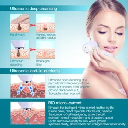 Piel7 colores LED - foton ultrasónico lifting de la cara - limpiador - arrugas removedor - masajeador de belleza