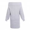 Dzianinowa sukienka z odkrytymi ramionami - luźny sweterSukienki
