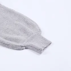 Off-shoulder stickad klänning - lös tröja