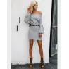 Off-shoulder neulottu mekko