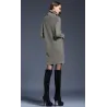 Lange Strickpullover mit Schildkrötenhals - Winterkleid