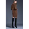 Long knitted sweater with turtleneck - winter dress
