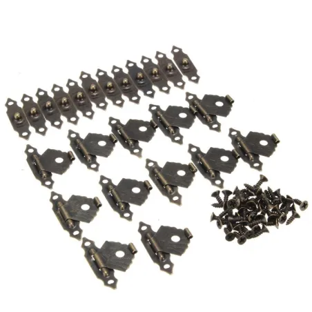 Antik hasp latch - dekorativ möbelskydd - 12 bitar
