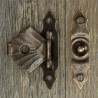 Antique hasp latch - decorative furniture protector - 12 pieces