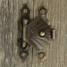 Antiikkinen hasp - koristeellinen huonekalusuoja - 12 kappaletta
