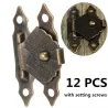 Antik hasp latch - dekorativ möbelskydd - 12 bitar
