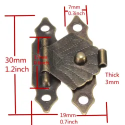 Antiikkinen hasp - koristeellinen huonekalusuoja - 12 kappaletta