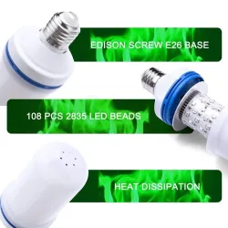 3W 5W 9W - E27 E26 E14 E12 Led 85-265V - lamppu, jossa on tulivaikutus