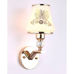 Lampada da parete a LED - testa singola e doppia - cristallo oro