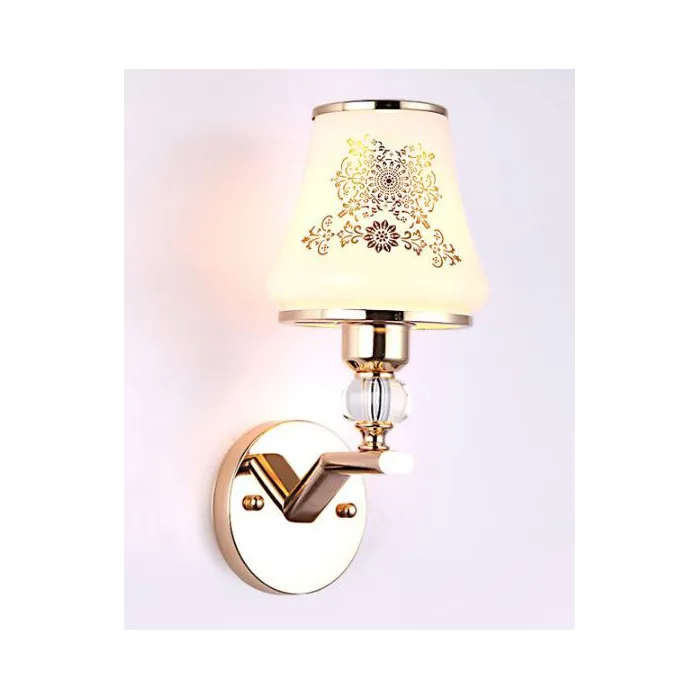 LED vägg lampa - enkel och dubbel huvud - guld kristall