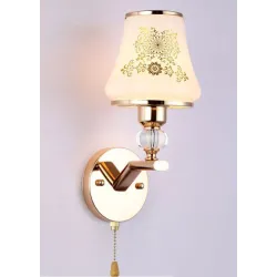 LED vägg lampa - enkel och dubbel huvud - guld kristall