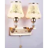 LED vägg lampa - enkel och dubbel huvud - guld kristall