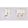 LED wall lamp - single & double head - gold crystalWall lights