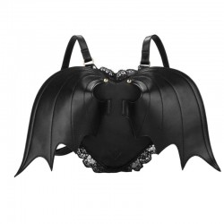 Punk & gothic style - backpack with bat wings