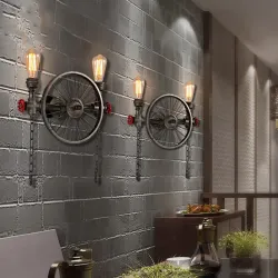 Rautapyörä - Retro Wall Lamp