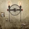 Iron wheel - retro wall lamp