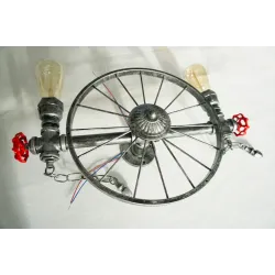 Iron wheel - retro wall lamp
