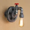 Vintage järn rör - vägg lampa
