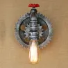 Vintage järn rör - vägg lampa