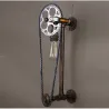 Vintage wall lamp with bicycle chain