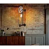 Vintage wall lamp with bicycle chain