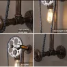 Vintage vägg lampa med cykelkedja