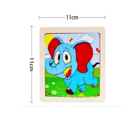 Puzzle 3D in legno - giocattolo educativo - 11 * 11cm
