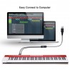 USB to midi interface cable - adapter - converter for PC music keyboard - Windows Mac iOS - 2mGitaar
