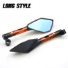 Motorcycle aluminum rear view mirrors with blue glass for Kawasaki Z900 Z900RS Z800 Z1000