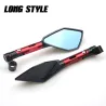 Motorcycle aluminum rear view mirrors with blue glass for Kawasaki Z900 Z900RS Z800 Z1000