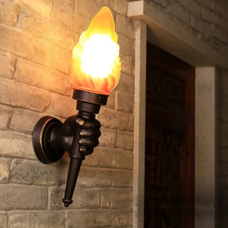 ApliquesMano retro con antorcha - lámpara de pared