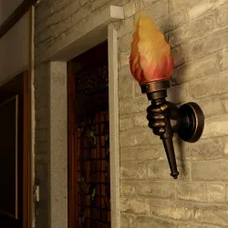 Retro hand with torch - wall lampWall lights