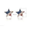 Crystal stars earrings - stainless steel