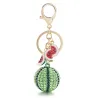 Green crystal watermelon - keychain