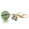 Green crystal watermelon - keychain