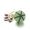 Green crystal watermelon - keychain