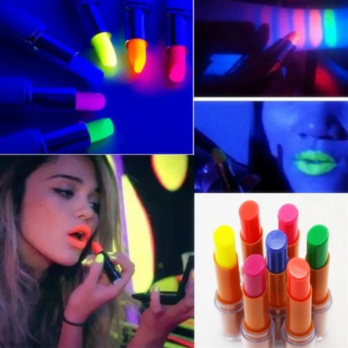 Batom fluorescente - luminoso no escuro