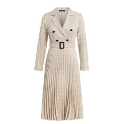 Robe Vintage plaid avec ceinture