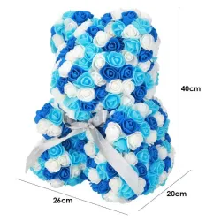 Unendlich bunte Rosenblüte Teddybär 40 cm