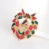 Christmas colorful crystals brooch