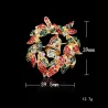 Christmas colorful crystals brooch